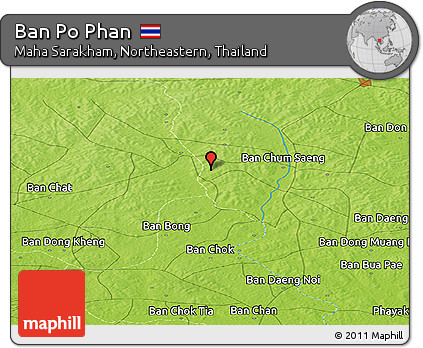 Physical Panoramic Map of Ban Po Phan