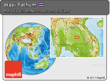 Physical Location Map of Wapi Pathum