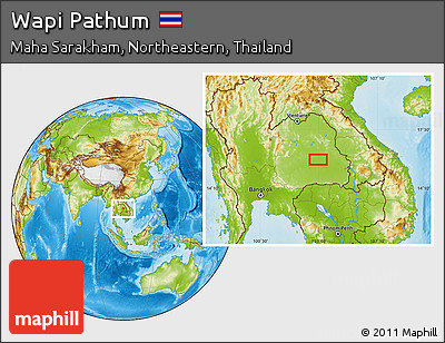 Physical Location Map of Wapi Pathum