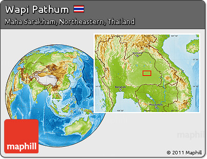 Physical Location Map of Wapi Pathum