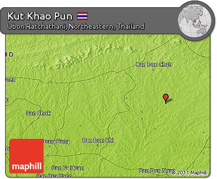 Physical 3D Map of Kut Khao Pun