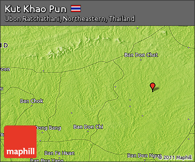 Physical 3D Map of Kut Khao Pun