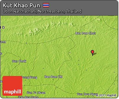 Physical 3D Map of Kut Khao Pun