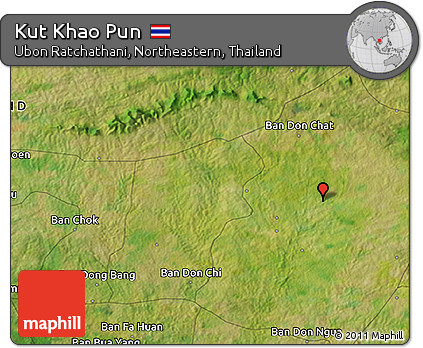Satellite 3D Map of Kut Khao Pun