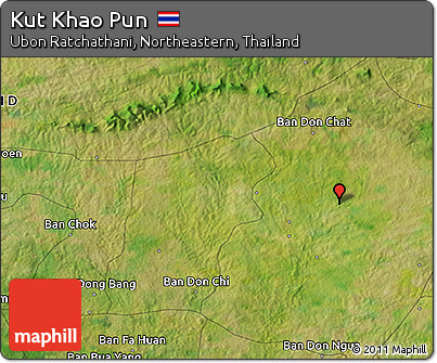 Satellite 3D Map of Kut Khao Pun