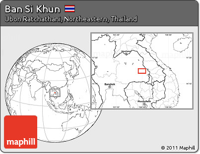 Blank Location Map of Ban Si Khun