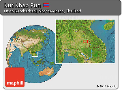 Satellite Location Map of Kut Khao Pun