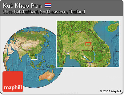 Satellite Location Map of Kut Khao Pun