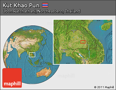 Satellite Location Map of Kut Khao Pun