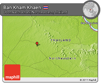 Physical 3D Map of Ban Kham Khaen