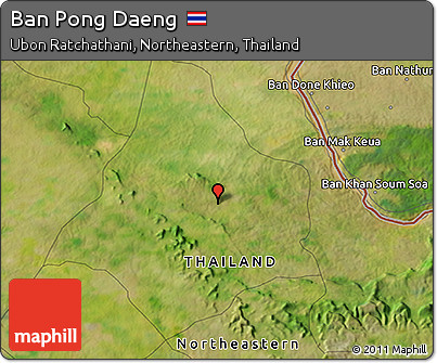 Satellite 3D Map of Ban Pong Daeng