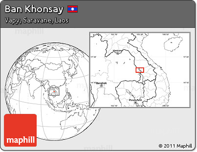 Blank Location Map of Ban Khonsay