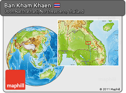 Physical Location Map of Ban Kham Khaen