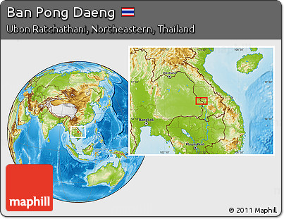 Physical Location Map of Ban Pong Daeng