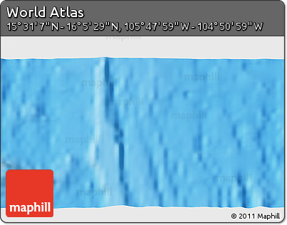 Physical 3D Map of the Area around 15° 48' 18" N, 105° 19' 29" W