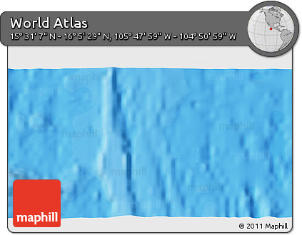 Political 3D Map of the Area around 15° 48' 18" N, 105° 19' 29" W