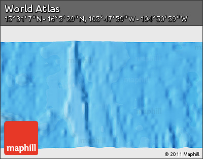 Political 3D Map of the Area around 15° 48' 18" N, 105° 19' 29" W