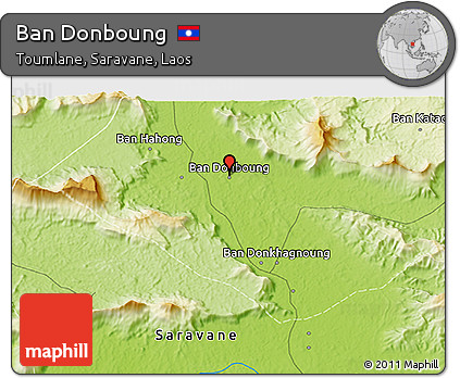 Physical 3D Map of Ban Donboung