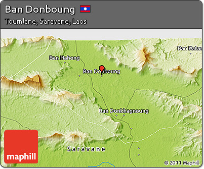 Physical 3D Map of Ban Donboung