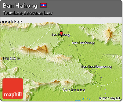 Physical 3D Map of Ban Hahong