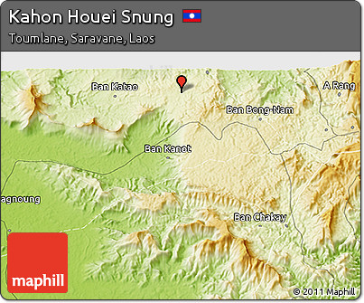 Physical 3D Map of Kahon Houei Snung