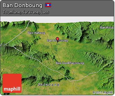 Satellite 3D Map of Ban Donboung