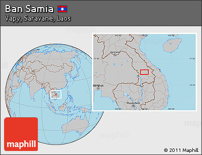 Gray Location Map of Ban Samia