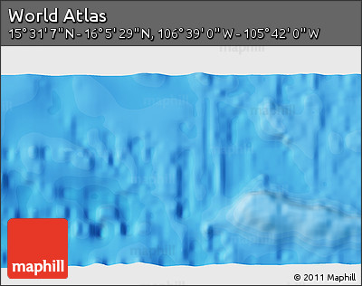 Political 3D Map of the Area around 15° 48' 18" N, 106° 10' 30" W