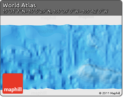 Political 3D Map of the Area around 15° 48' 18" N, 106° 10' 30" W