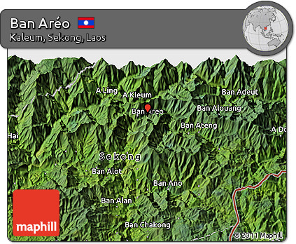Satellite 3D Map of Ban Aréo