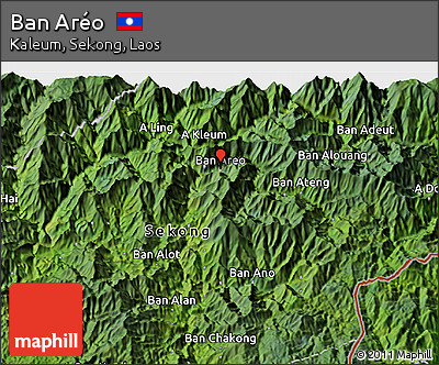 Satellite 3D Map of Ban Aréo
