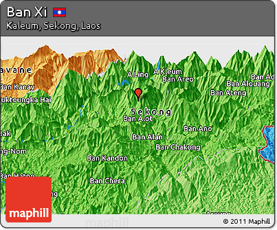 Political Panoramic Map of Ban Xi