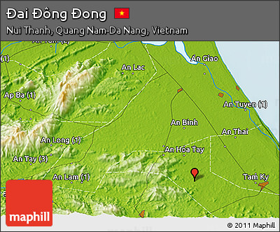 Physical 3D Map of Ðai Ðông Ðong