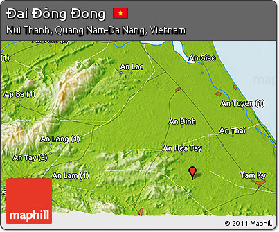 Physical 3D Map of Ðai Ðông Ðong