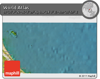Satellite 3D Map of the Area around 15° 48' 18" N, 108° 52' 30" E