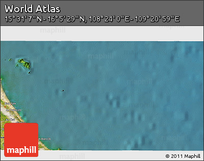 Satellite 3D Map of the Area around 15° 48' 18" N, 108° 52' 30" E