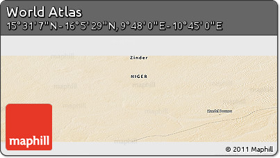 Satellite Panoramic Map of the Area around 15° 48' 18" N, 10° 16' 30" E