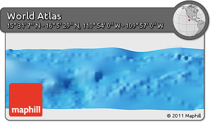 Physical Panoramic Map of the Area around 15° 48' 18" N, 110° 25' 30" W
