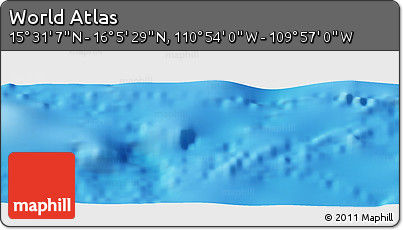 Physical Panoramic Map of the Area around 15° 48' 18" N, 110° 25' 30" W