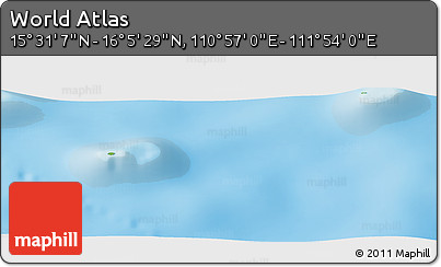 Physical Panoramic Map of the Area around 15° 48' 18" N, 111° 25' 30" E