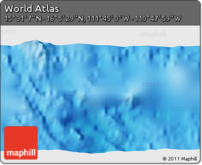 Physical 3D Map of the Area around 15° 48' 18" N, 111° 16' 30" W