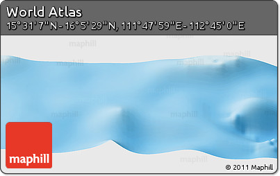 Physical Panoramic Map of the Area around 15° 48' 18" N, 112° 16' 30" E