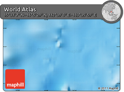 Physical Map of the Area around 15° 48' 18" N, 113° 7' 30" E