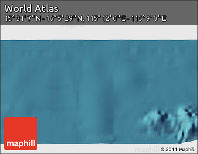 Satellite 3D Map of the Area around 15° 48' 18" N, 115° 40' 30" E
