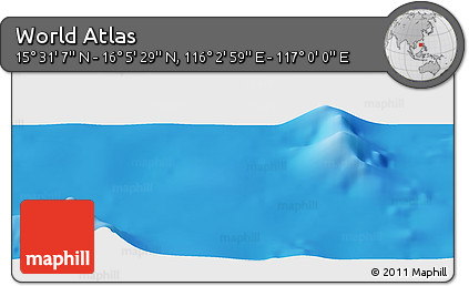 Physical Panoramic Map of the Area around 15° 48' 18" N, 116° 31' 30" E