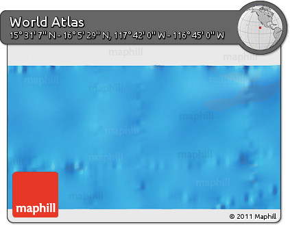Physical 3D Map of the Area around 15° 48' 18" N, 117° 13' 29" W