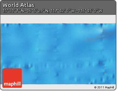 Physical 3D Map of the Area around 15° 48' 18" N, 117° 13' 29" W