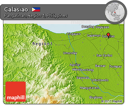 Physical 3D Map of Calasiao