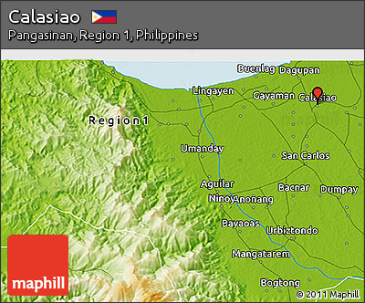 Physical 3D Map of Calasiao