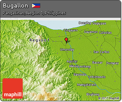 Physical 3D Map of Bugallon